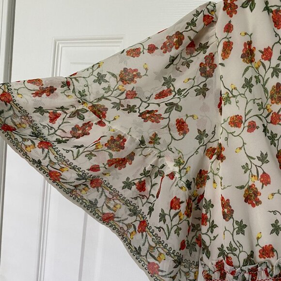 MAX STUDIO Floral Sleeve Midi Dress(XS) - Picture 4 of 10